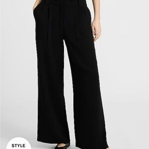 Express lux comfort wide leg high rise trouser size 6R nwt